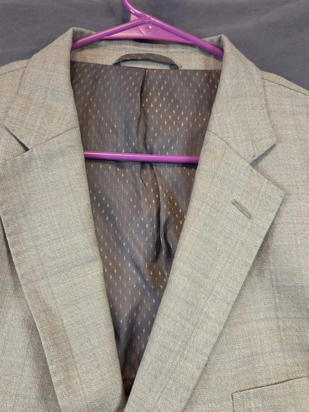 Kroon Men's Lightweight Windowpane Plaid Sport Coat / Blazer